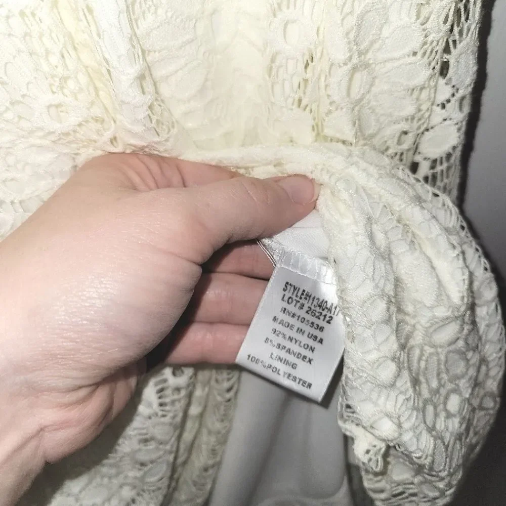 Slinky Brand White Lace Boho Dress XL - Picture 4 of 10